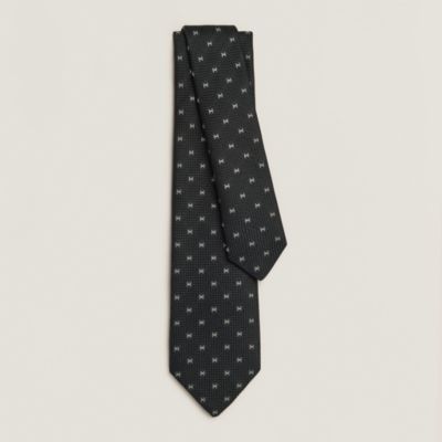 ブラック - メンズ, ネクタイ・スカーフ・マフラー, ネクタイ＆ポケットチーフ | Hermès - エルメス-公式サイト